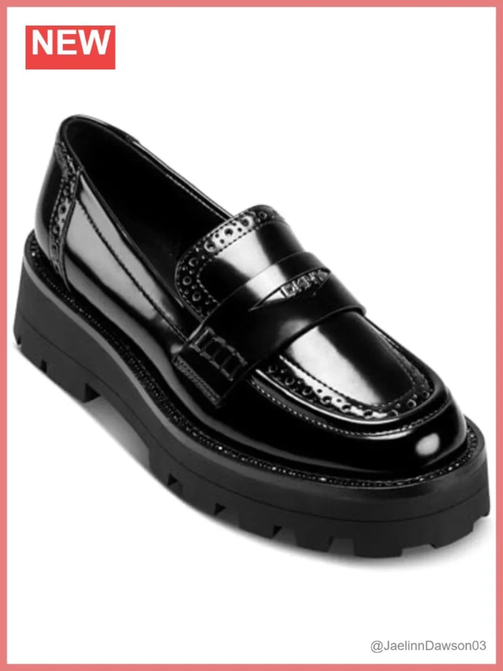 DKNY Sahana Lug Sole Loafer Women's Leather Slip-On Flat Casual Shoes